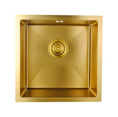 ποιότητας  Luxury Gold  Toned SUS304 Stainless Steel Square Kitchen Sink with  Efficient Drainage Design εργοστάσιο