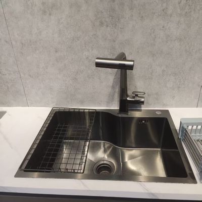 ποιότητας  Handmade 15° Slope Diversion Stainless Steel Kitchen Sink with 304/316 Food Grade Material εργοστάσιο