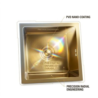 Καλή τιμή 22 Inch PVD Gold Undermount Single Bowl Kitchen Sink 16 Gauge with Cutting Board σε απευθείας σύνδεση