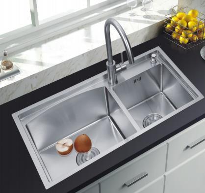 Νεροχύτης κουζίνας με μία γούρνα από ανοξείδωτο χάλυβα 304, υποτοποθέτησης ή επιτοποθέτησης