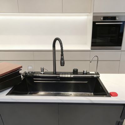Καλή τιμή Νεροχύτης κουζίνας από ανοξείδωτο ατσάλι συμβατός με υποκαθήμενη & επιτοίχια τοποθέτηση 900mm×550mm με ενσωματωμένη βρύση | Διαθέσιμο προσαρμοσμένο βάθος λεκάνης | Διαθέσιμο προσαρμοσμένο πάχος ατσαλιού σε απευθείας σύνδεση