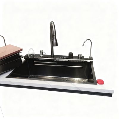 Υψηλής ποιότητας νεροχύτη από ανοξείδωτο χάλυβα με βρύση υψηλής τόξας