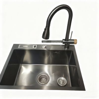 Νεροχύτης κουζίνας DeepMax Pro 10 ιντσών από ανοξείδωτο χάλυβα με ένα μπολ, εξαιρετικά βαθύ, με βουρτσισμένη επιφάνεια και επιθέματα απόσβεσης ήχου