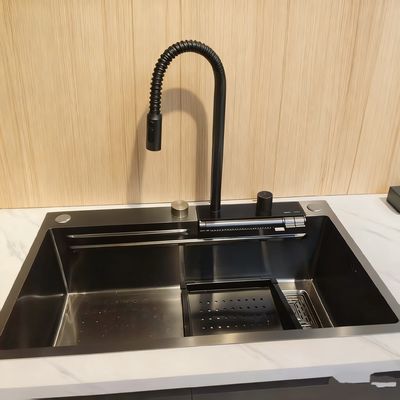 Νεροχύτης κουζίνας DeepMax Pro 10 ιντσών από ανοξείδωτο χάλυβα με ένα μπολ, εξαιρετικά βαθύ, με βουρτσισμένη επιφάνεια και επιθέματα απόσβεσης ήχου