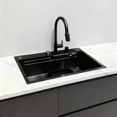 Artisan-Crafted 304 Stainless Steel Single Kitchen Sink - Hand-Polished Brushed Finish