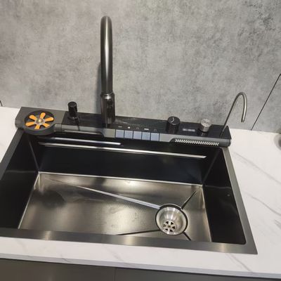 Premium Handcrafted Single Kitchen Sink - Polished Chrome Finish & Deep Basin Capacity