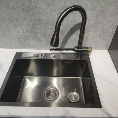 Καλή τιμή Εγχειρισμένο νεροχύτη από ανοξείδωτο χάλυβα με διπλό βήμα ολοκληρωμένο σχεδιασμό και ποιότητα τροφίμων 304/316 ανοξείδωτο χάλυβα σε απευθείας σύνδεση