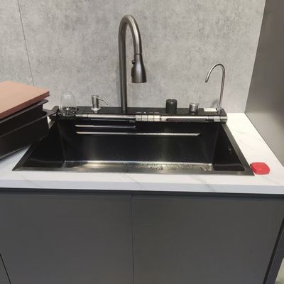 Καλή τιμή Χειροποίητο νεροχύτη από ανοξείδωτο χάλυβα με ηλεκτρολυτική γυαλίστρα και αντιβακτηριακό ιόν αργύρου για τρόφιμα 304/316 και βαθύτατο μπολ (≥ 25cm) σε απευθείας σύνδεση
