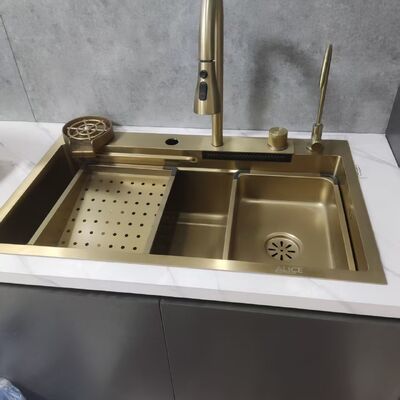 Καλή τιμή R10 Στρογγυλή γωνία χωρίς αδιέξοδο 304/316 Χάλυβα από ανοξείδωτο χάλυβα χειροποίητο νεροχύτη κουζίνας με βαθύτερο μπολ και μειωτικά θορύβους θορυβώτες σε απευθείας σύνδεση