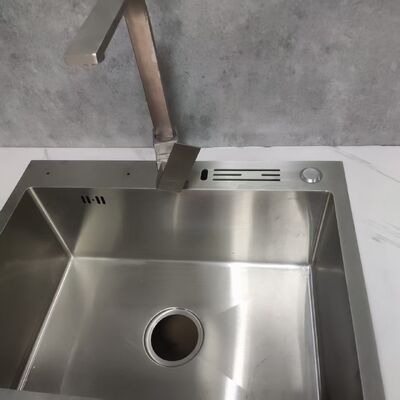 Noise-Free Sound-Dampened 304/316 Stainless Steel Kitchen Sink with Deepened Bowl and 250-300mm Bowl Depth