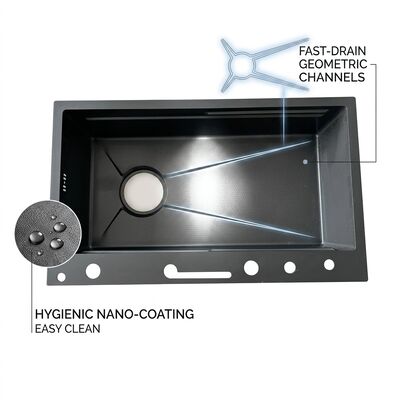 Καλή τιμή 30x18 ίντσες Drop-in Double Bowl Workstation Κουζίνα νεροχύτη 304 από ανοξείδωτο χάλυβα 18 μεγέθους 50/50 Ίση λεκάνη σε απευθείας σύνδεση