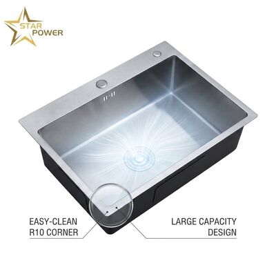 Καλή τιμή 16 Gauge 304 Stainless Steel Deep Single Bowl Kitchen Sink Undermount 30x18 Inch 10 Inch Basin Brushed Finish σε απευθείας σύνδεση