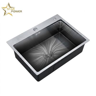 Καλή τιμή 16 Gauge 304 Stainless Steel Double Bowl Kitchen Sink Drop-in 30x18 Inch 9 Inch Deep Basin Brushed Finish σε απευθείας σύνδεση