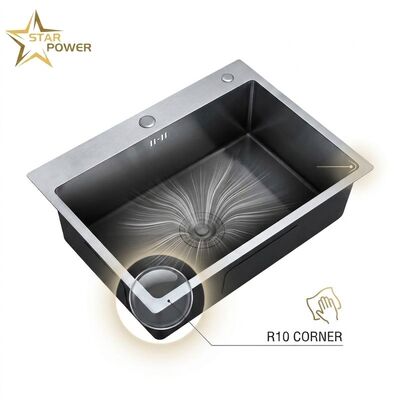 Καλή τιμή 16 Gauge 304 Stainless Steel Farmhouse Apron Front Kitchen Sink 33x22 Inch 10 Inch Deep Single Bowl Brushed Finish σε απευθείας σύνδεση