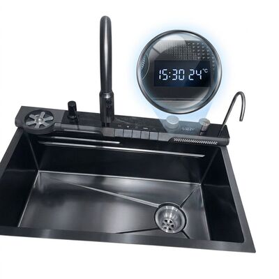Καλή τιμή 24 Inch Handmade Single Bowl Undermount Kitchen Sink 16 Gauge Gunmetal PVD σε απευθείας σύνδεση