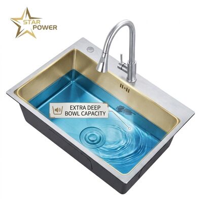 Καλή τιμή 20 Inch Bar Prep Undermount Single Bowl Kitchen Sink 18 Gauge Nano Black Coating σε απευθείας σύνδεση